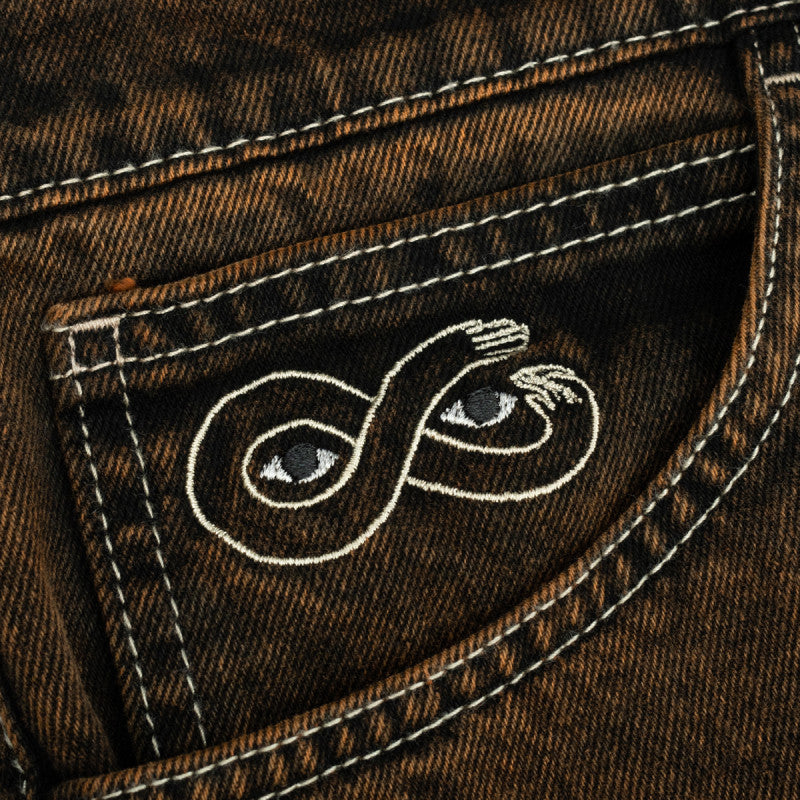 Magenta 'OG' Baggy Jeans - Bronze