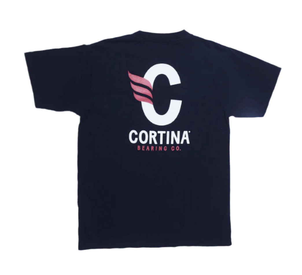 Cortina Bearing Co 'Stack Logo' Tee - Navy