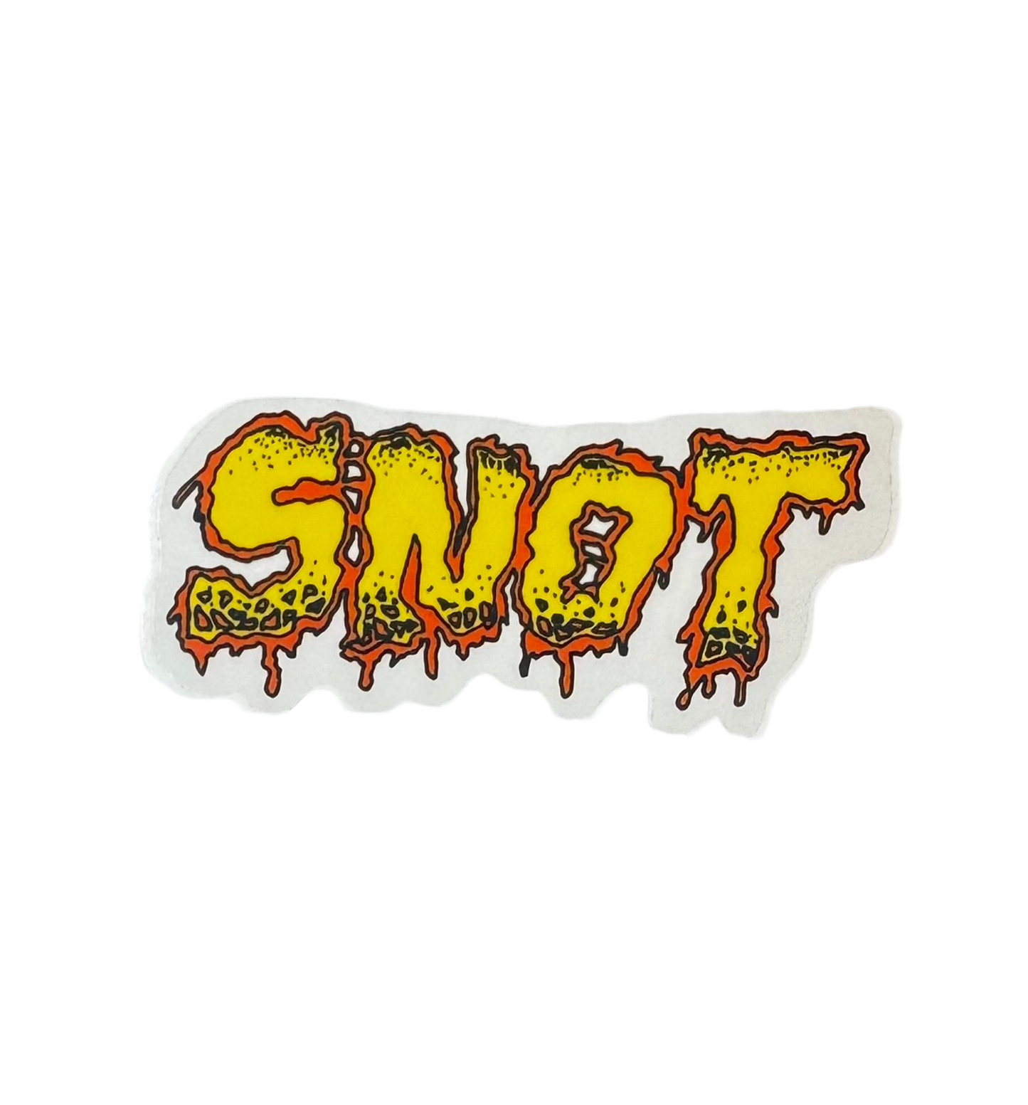 Snot Wheels Co. 'Rotting Away' Sticker - Yellow