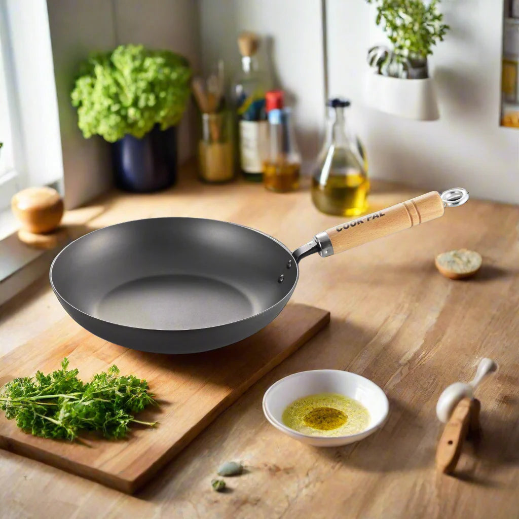 Yoshikawa Cook-Pal Ren Nitrided Carbon Steel Fry Pan 28cm – Made in Japan
