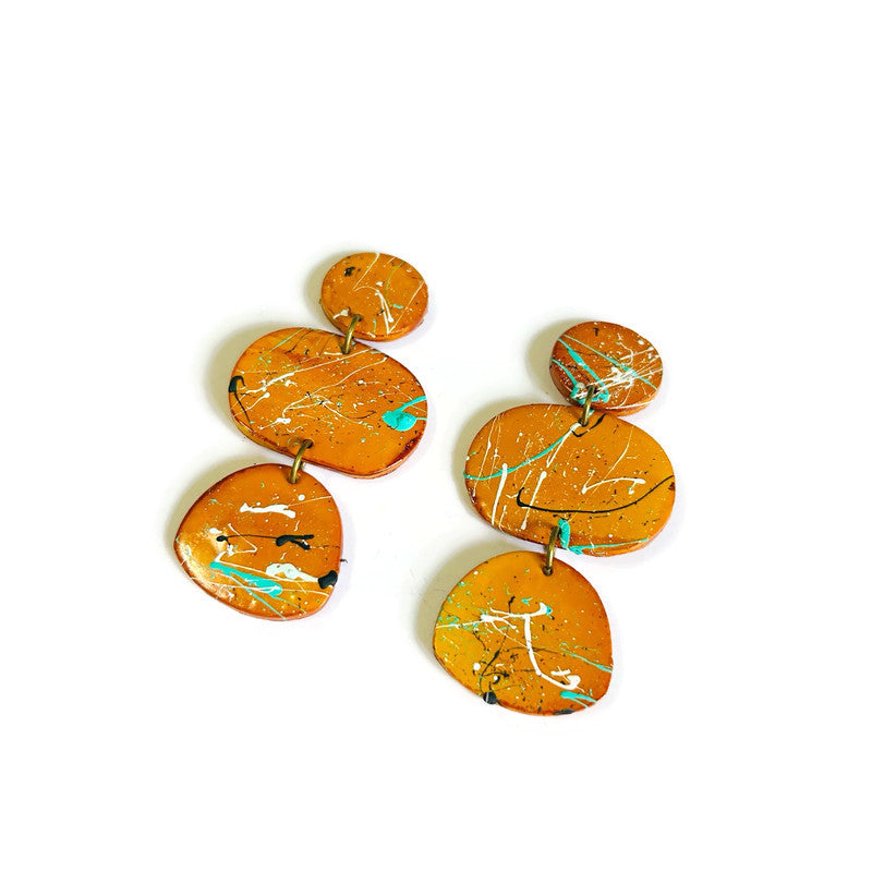 Paint Splash Earrings Handmade