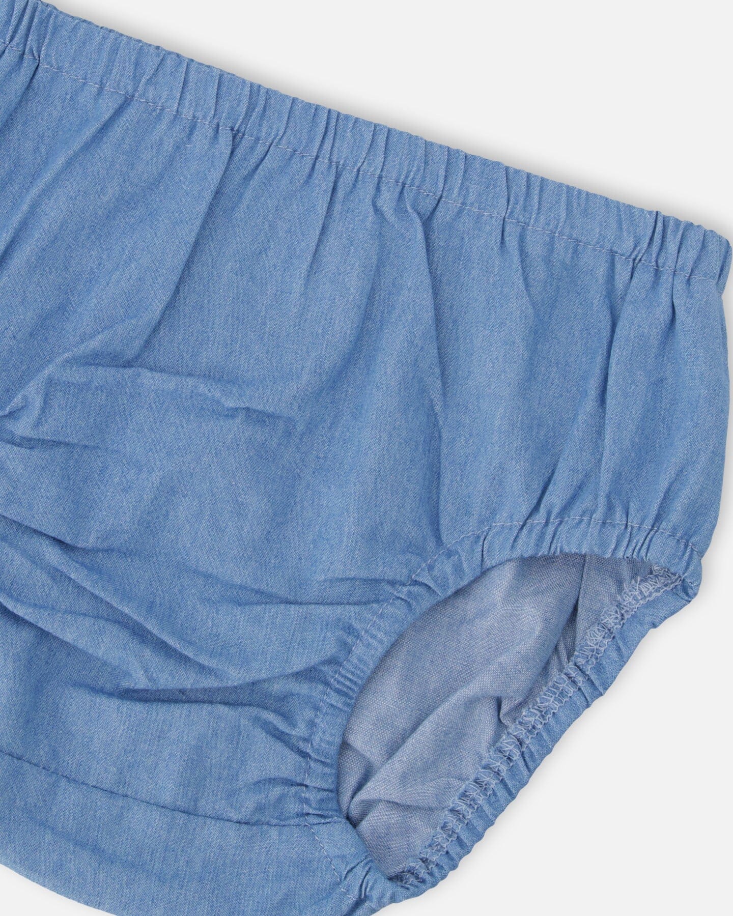 Light Blue Chambray Dress And Bloomer Set Light Blue