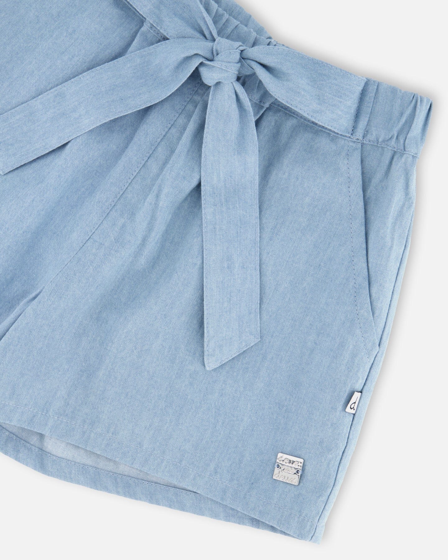 Blue Chambray Shorts