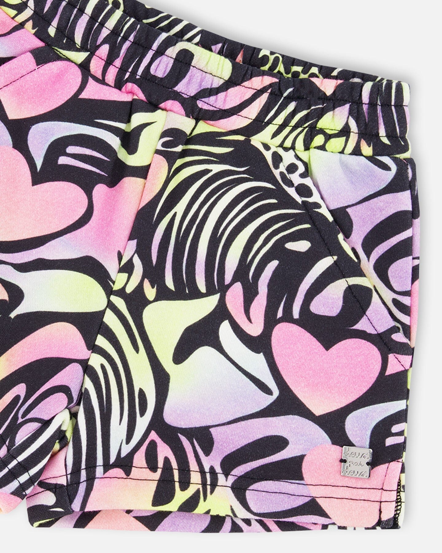 French Terry Shorts Black Multicolor