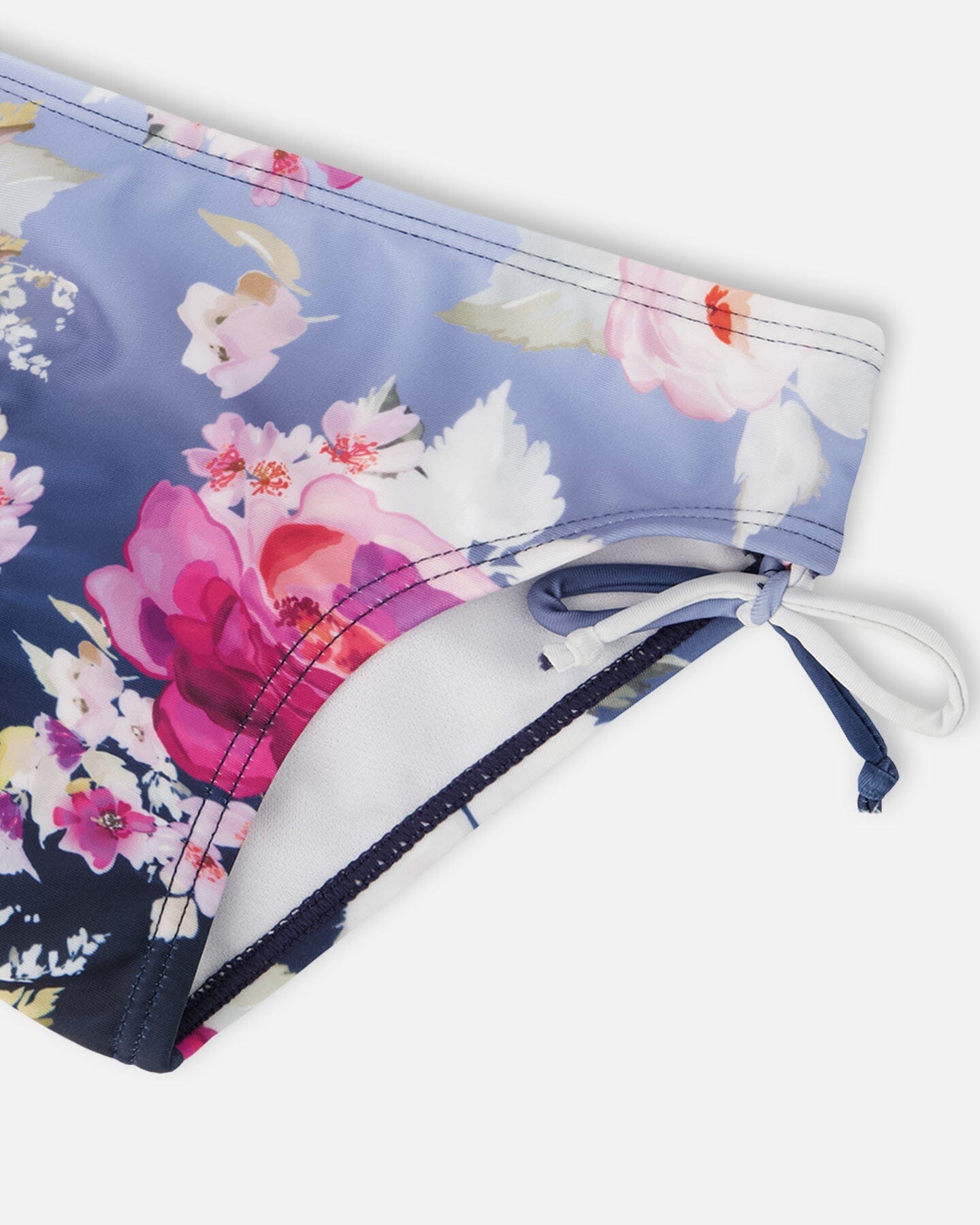 Two-Piece Swimsuit Blue Rose Print