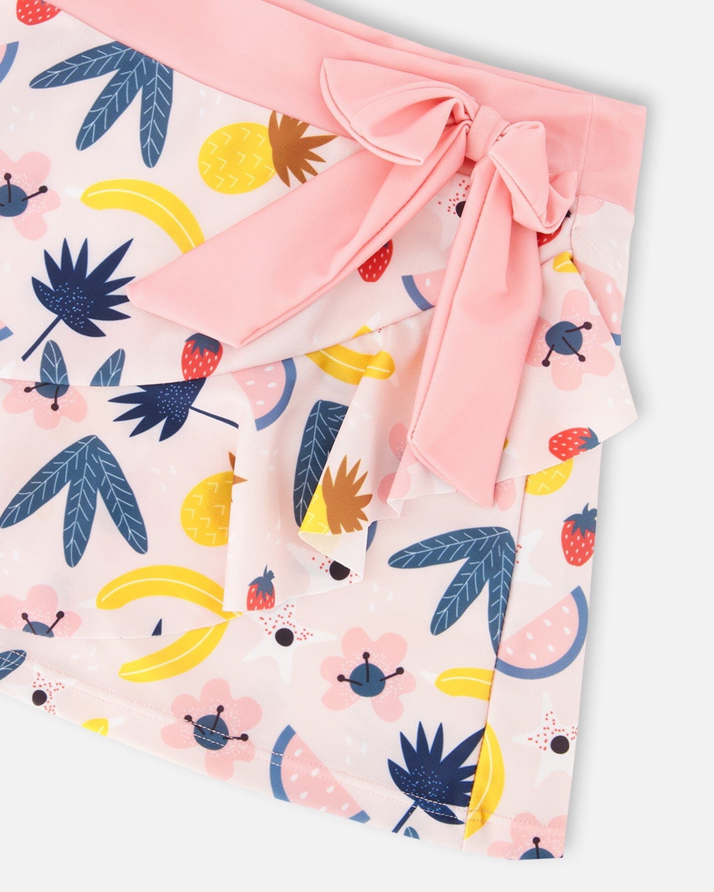 Beach Skirt Cover-Up Pink Printed Fruits
