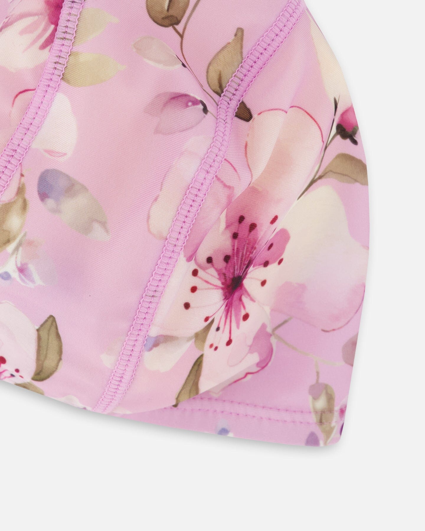 Swim Cap Purple Flower Print