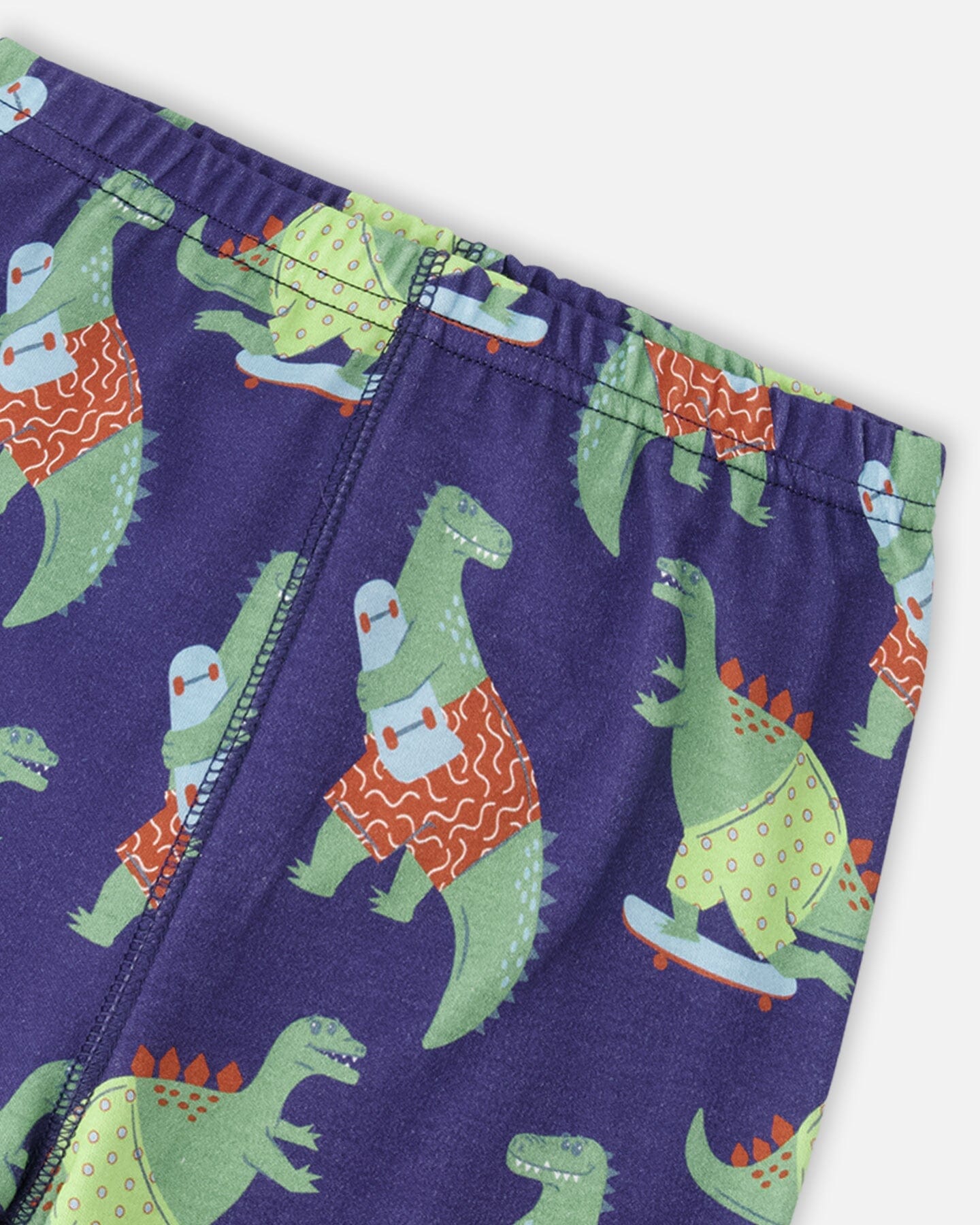 Organic Cotton Two-Piece Pyjama Set Blue Dino Print