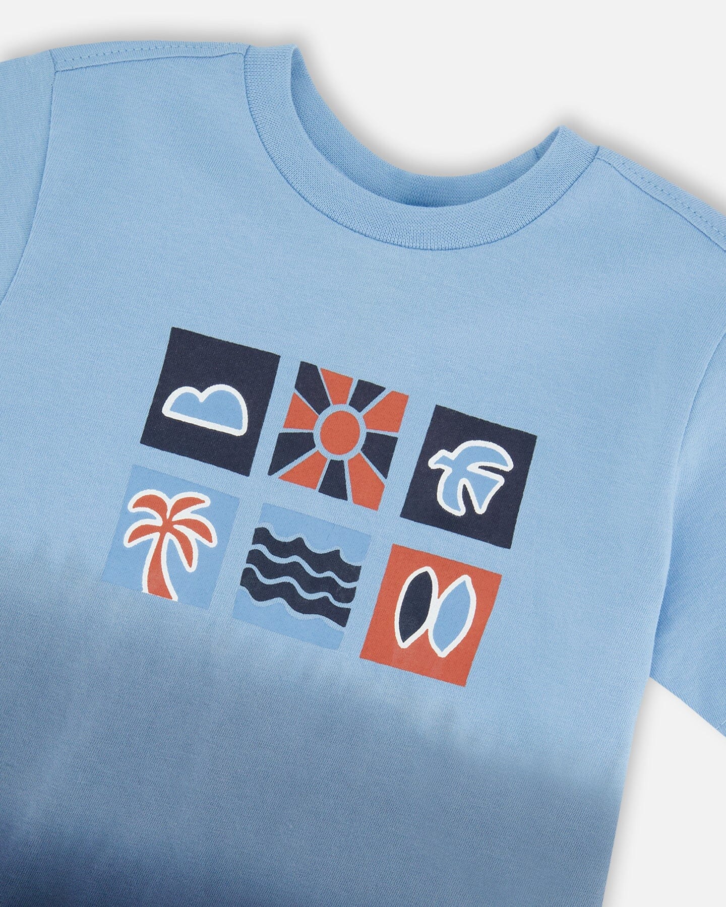 Organic Cotton Short Sleeve T-Shirt Blue Gradient