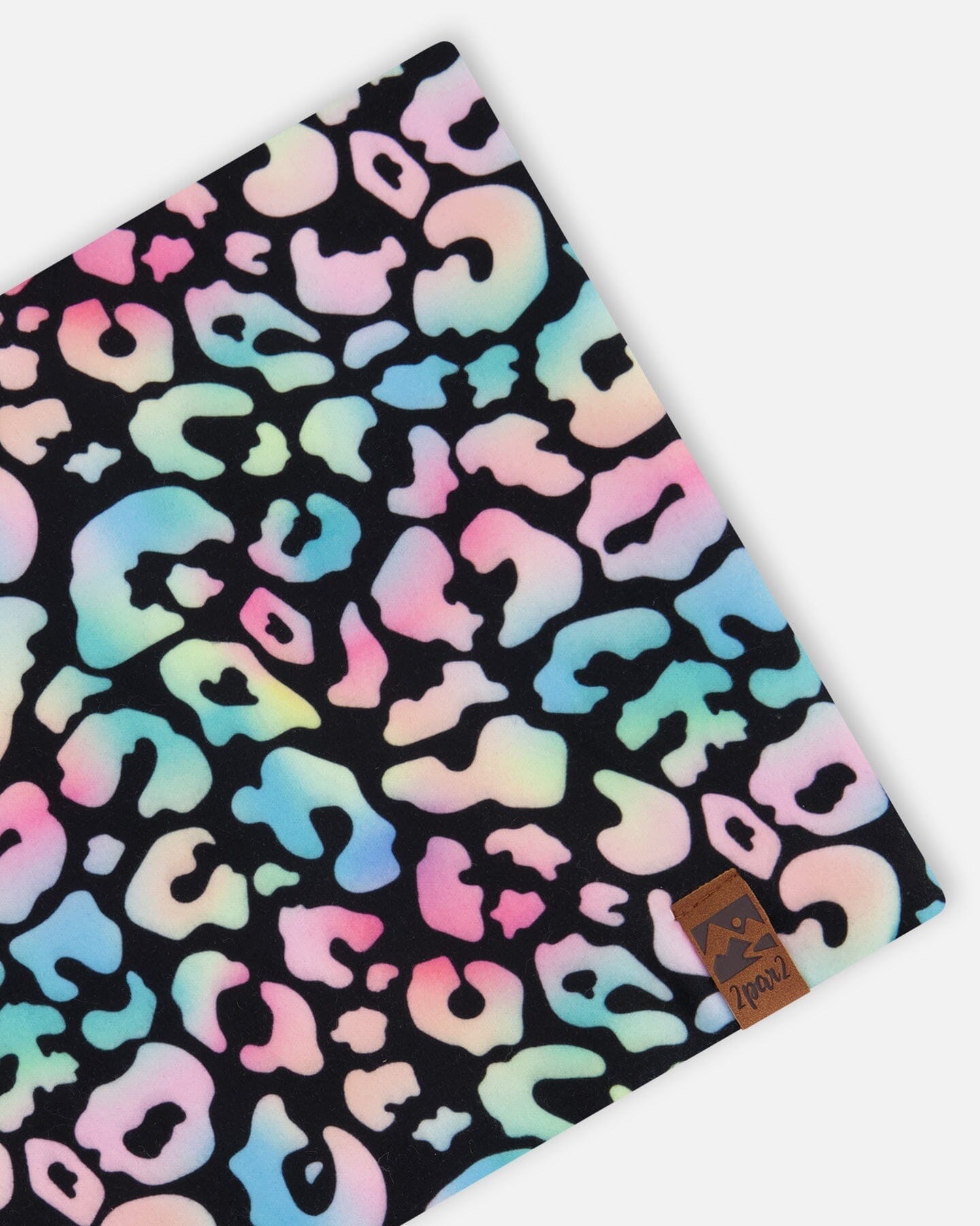Stretch Jersey Neck Tube Black Animal Print