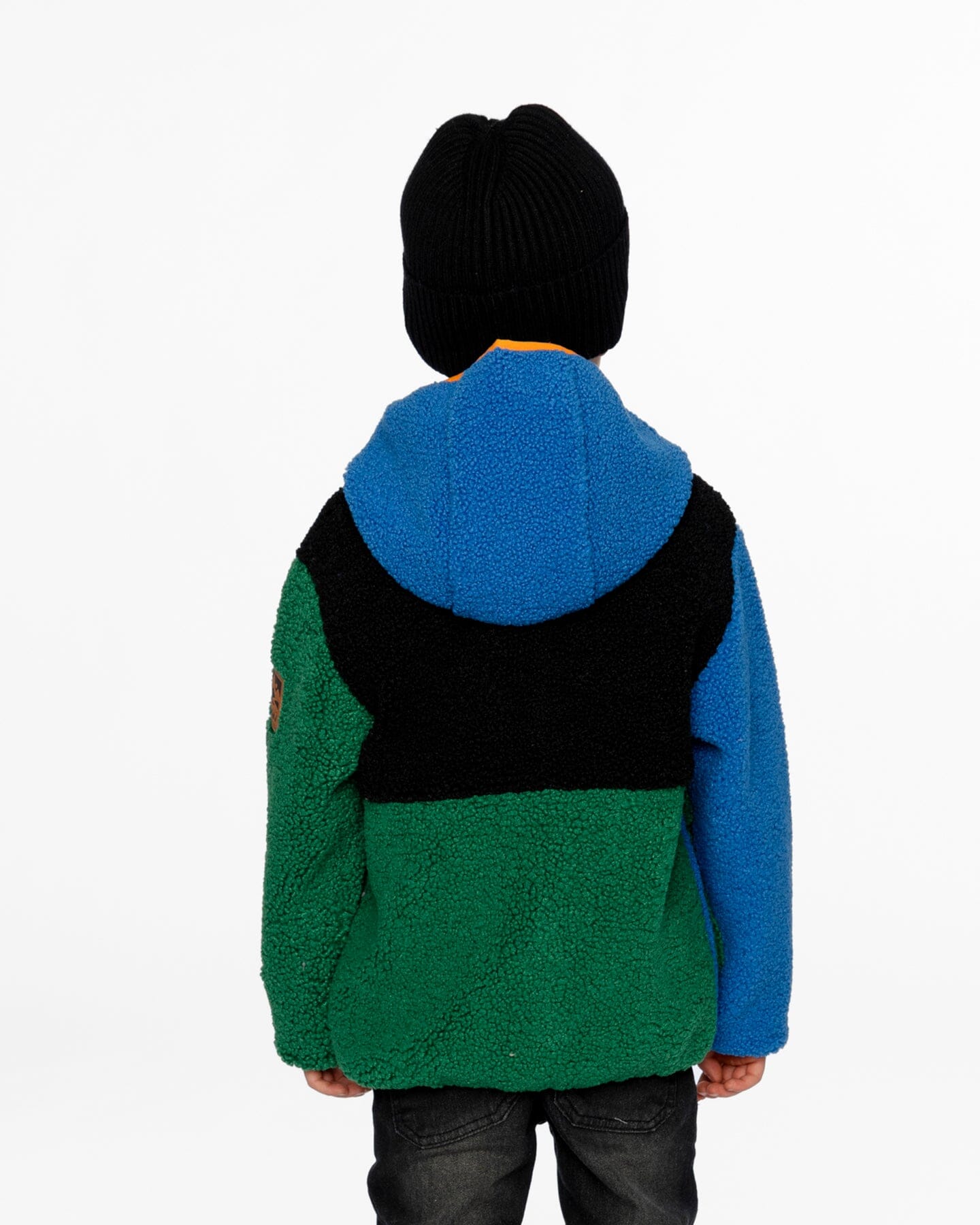 Sherpa Jacket Blue Colorblock