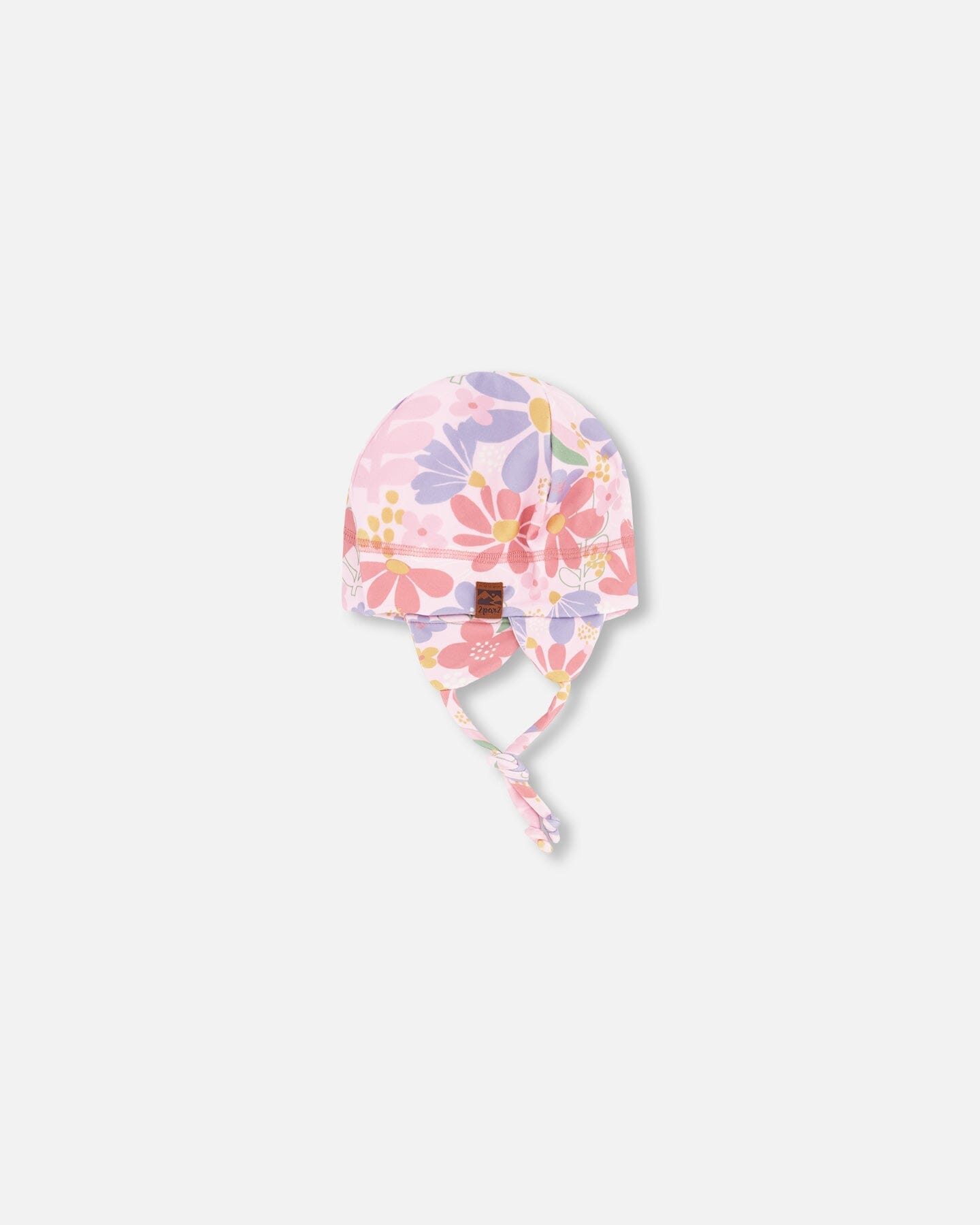Baby Mid-Season One-Piece Outerwear With Hat Pink Flower Print