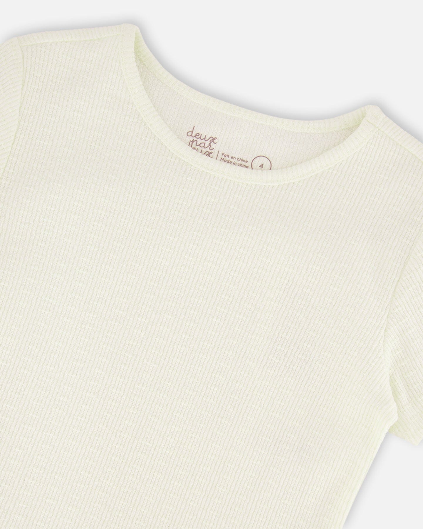 Crinkle Jersey T-Shirt Off White