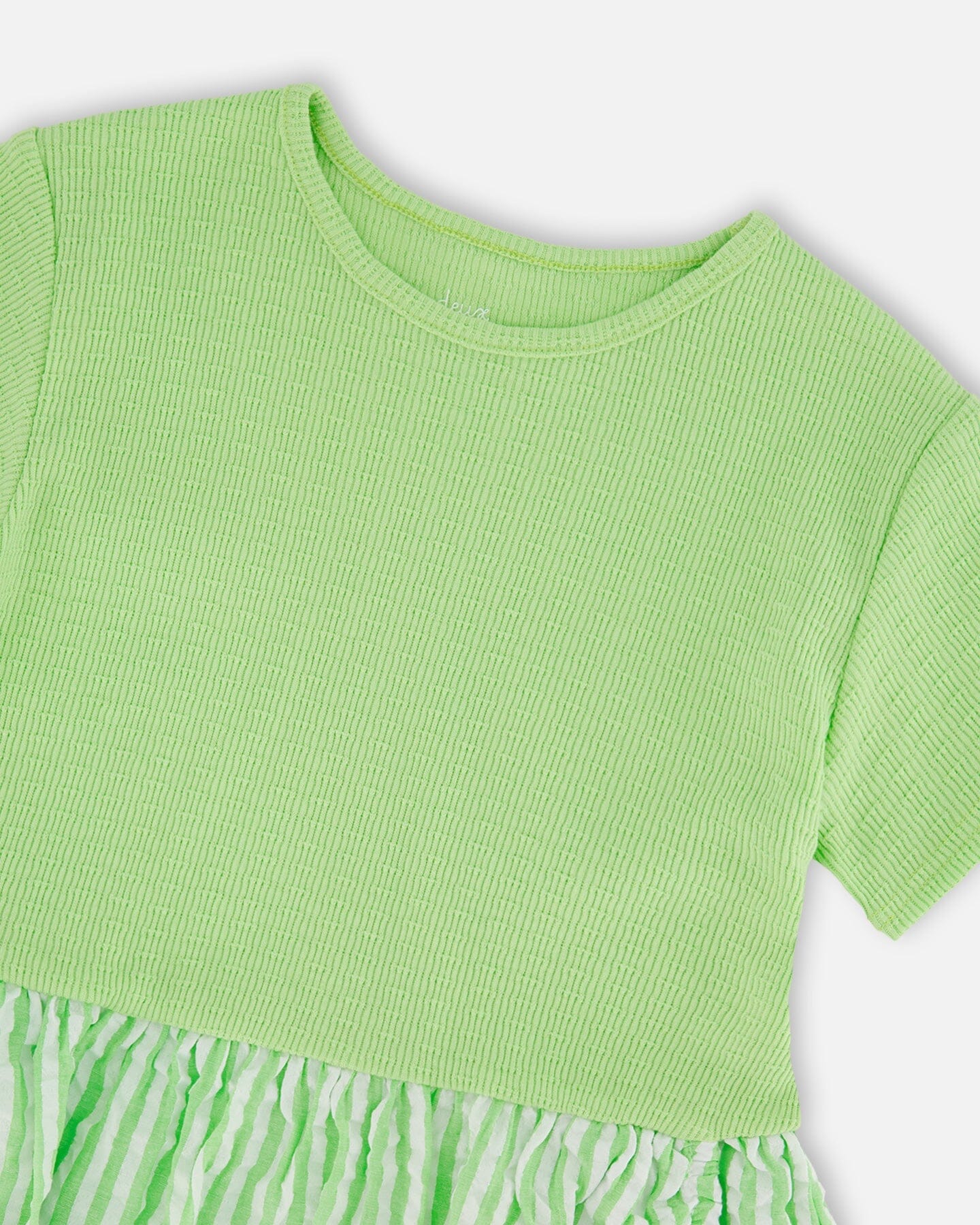 Bi-Material Dress Mint Green