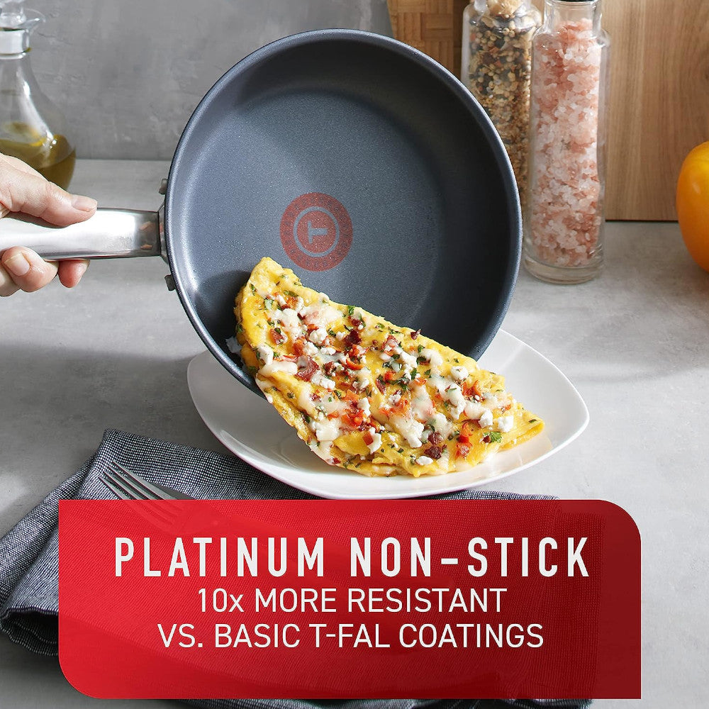 T-FAL H8680454 Platinum Stainless Steel Fry Pan 24cm