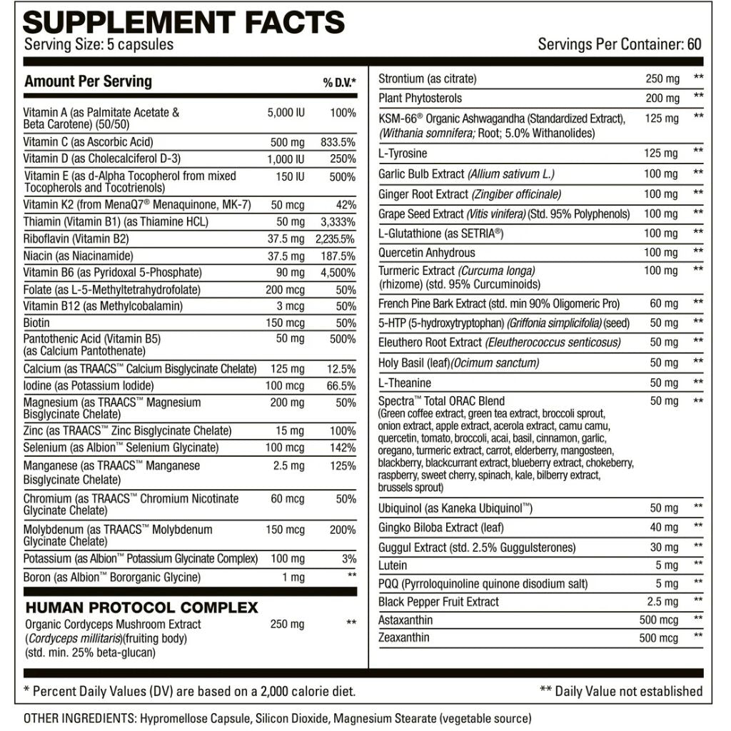 HD Muscle VITAHD MULTIVITAMIN (300 Capsules), 60 Servings