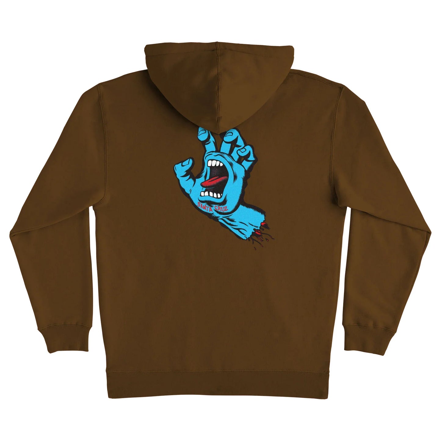 Santa Cruz 'Screaming Hand' Hoodie - Brown