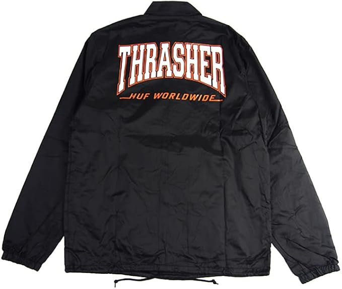 HUF X Thrasher 'Split Coaches' Windbreaker - Black