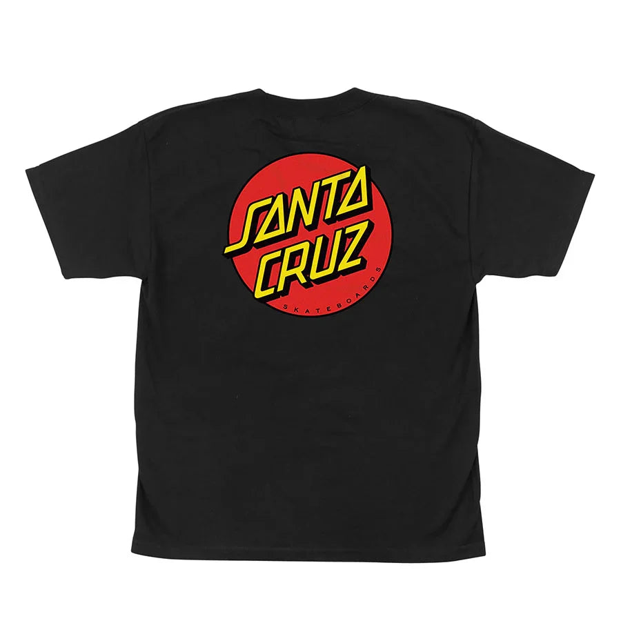 Santa Cruz 'Classic Dot' Tee- Black (KIDS)