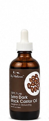 HUILE DE RICIN NOIRE EXTRA FONCÉE 100% PURE BY NATURE 4 OZ