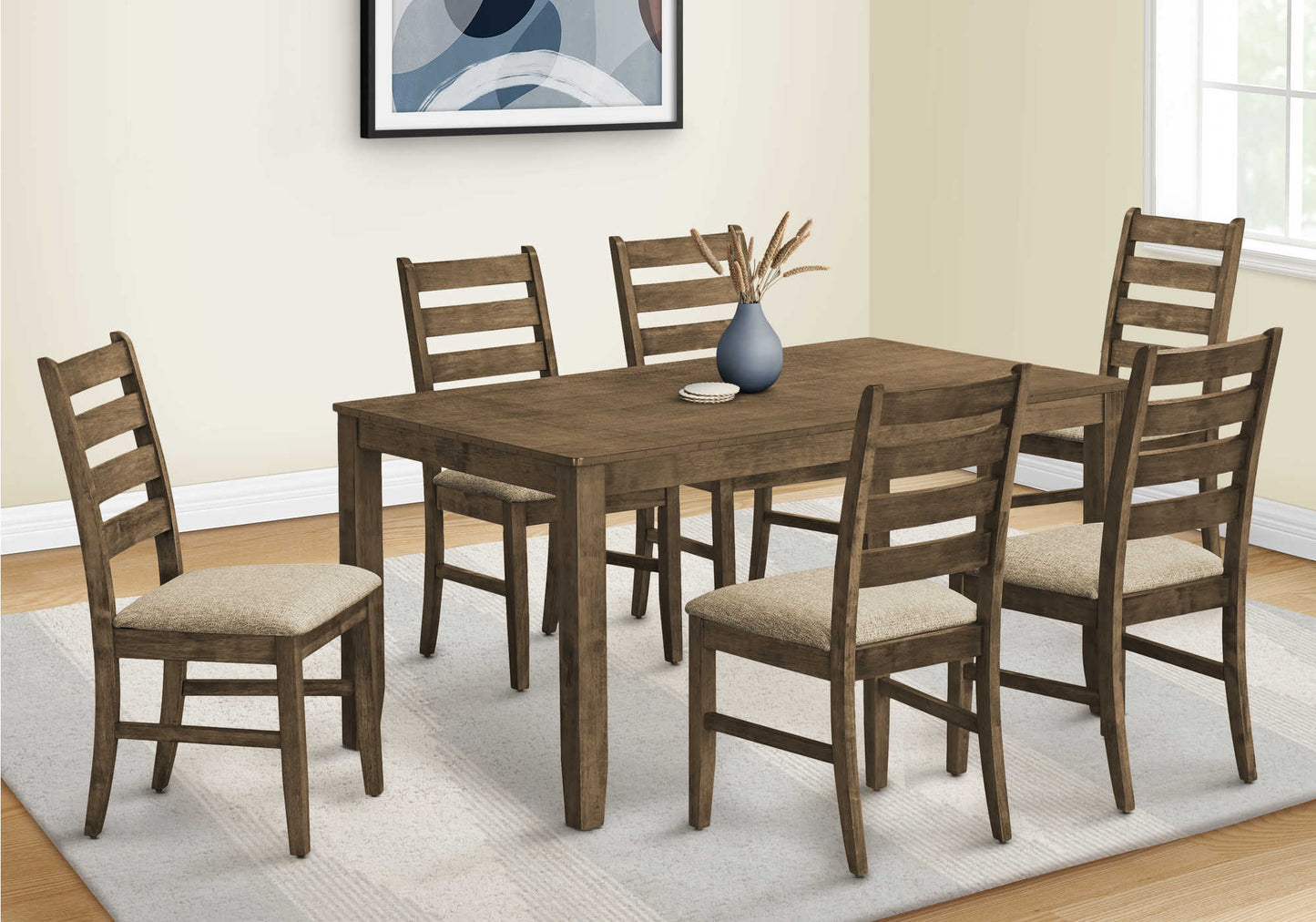 Table à manger en placage de bois brun antique - Monarch (I1341)
