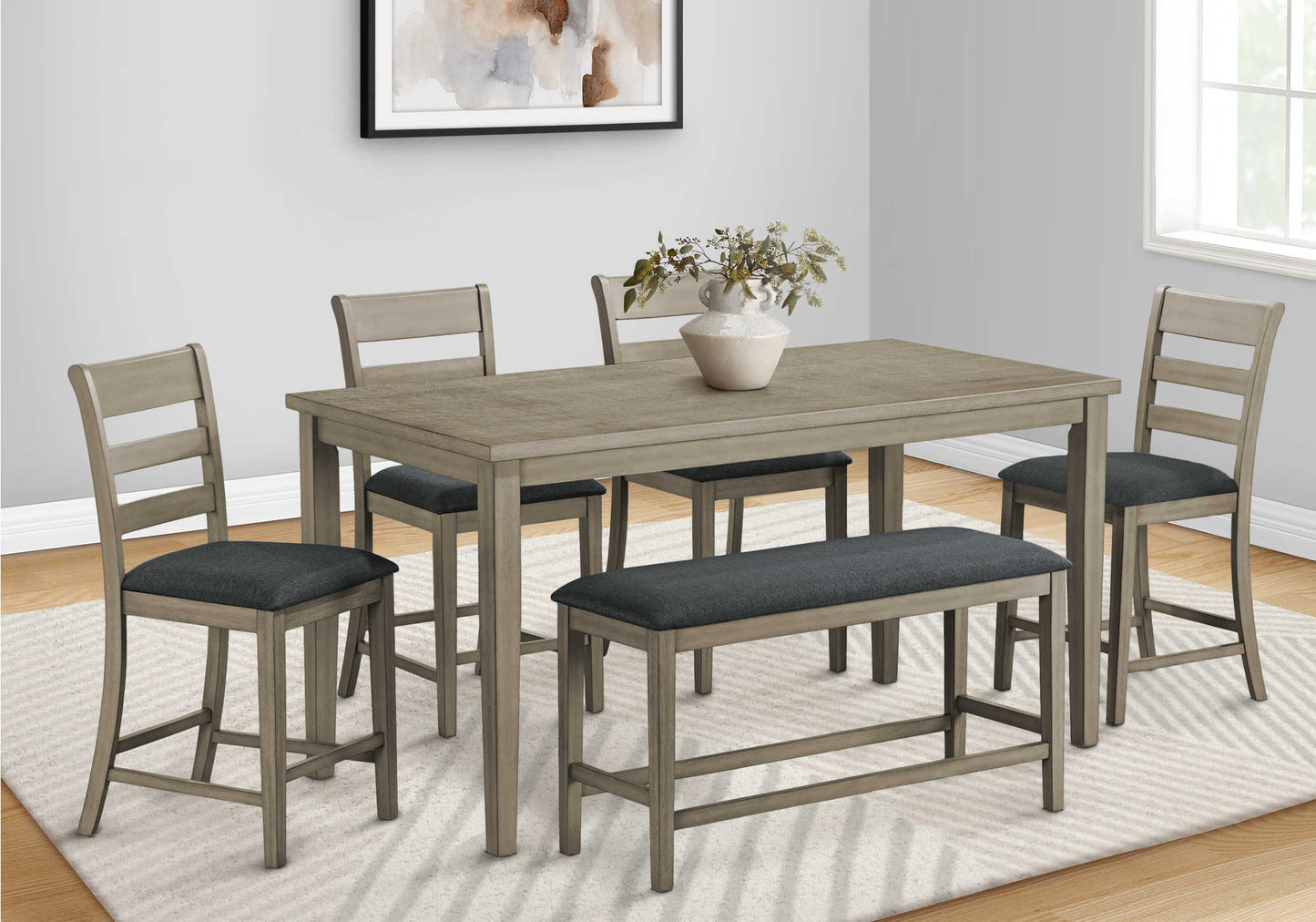 Grey Veneer Dining Table - Monarch (I1381)