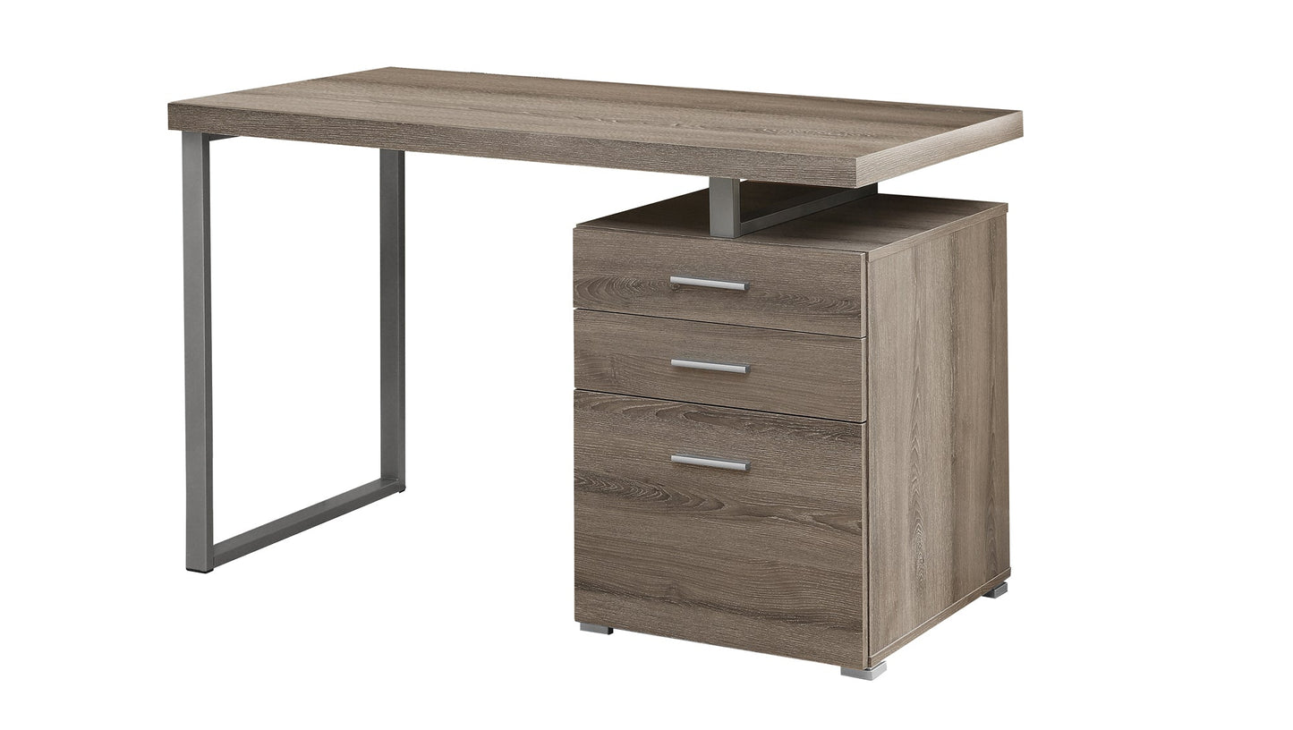 Dark Taupe Modern Computer Desk (I 7326)