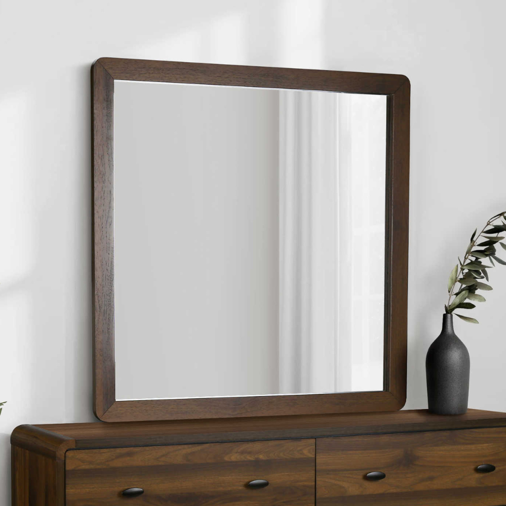 Wall mirror in walnut finish - Monarch (I5232)
