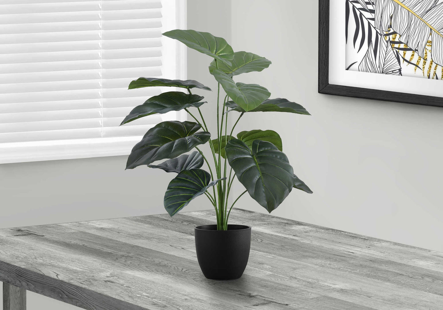 Plante artificielle - Alocasia d'intérieur en pot de 5'', 24''H - Monarch (I 9578)