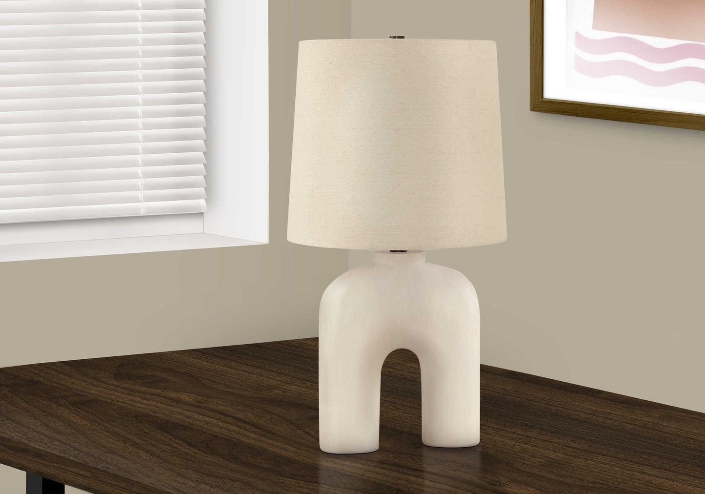 Lampe de table Monarch - Luminaire - Résine crème / Beige (I 9728)