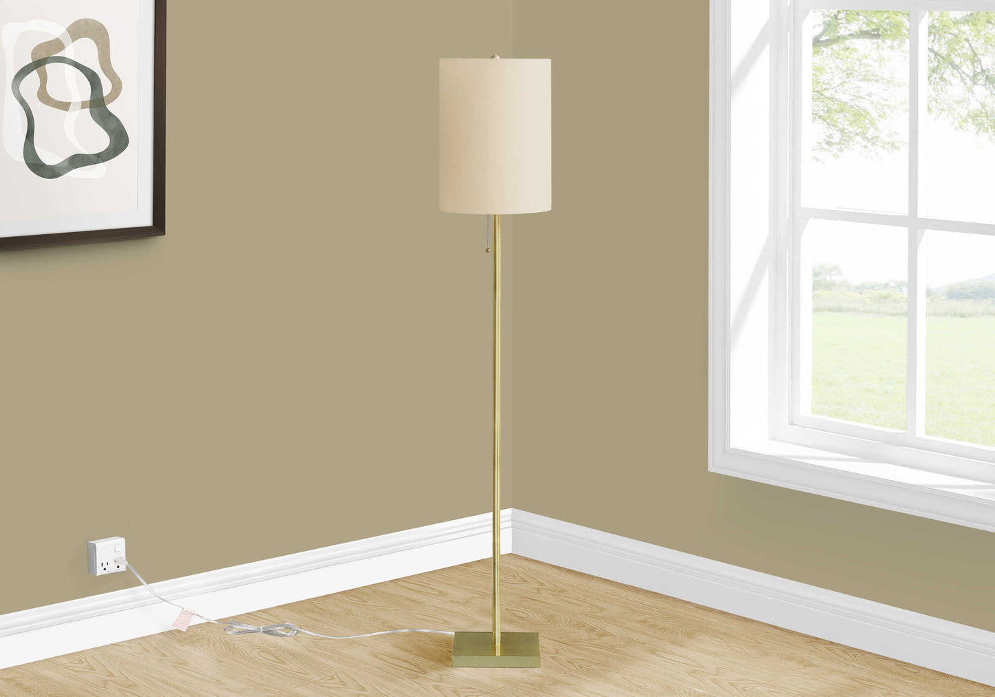 Lampe sur pied Monarch - Luminaire - Laiton Métal / Ivoire (I 9759)