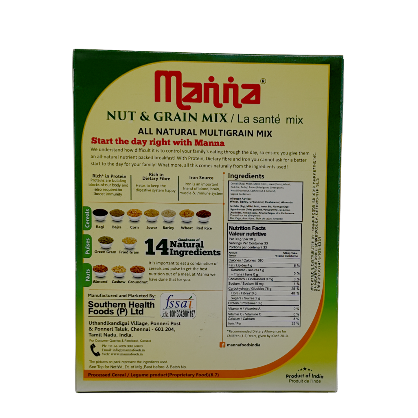 Manna Ready To Cook Health Mix (Nut & Grain Mix)