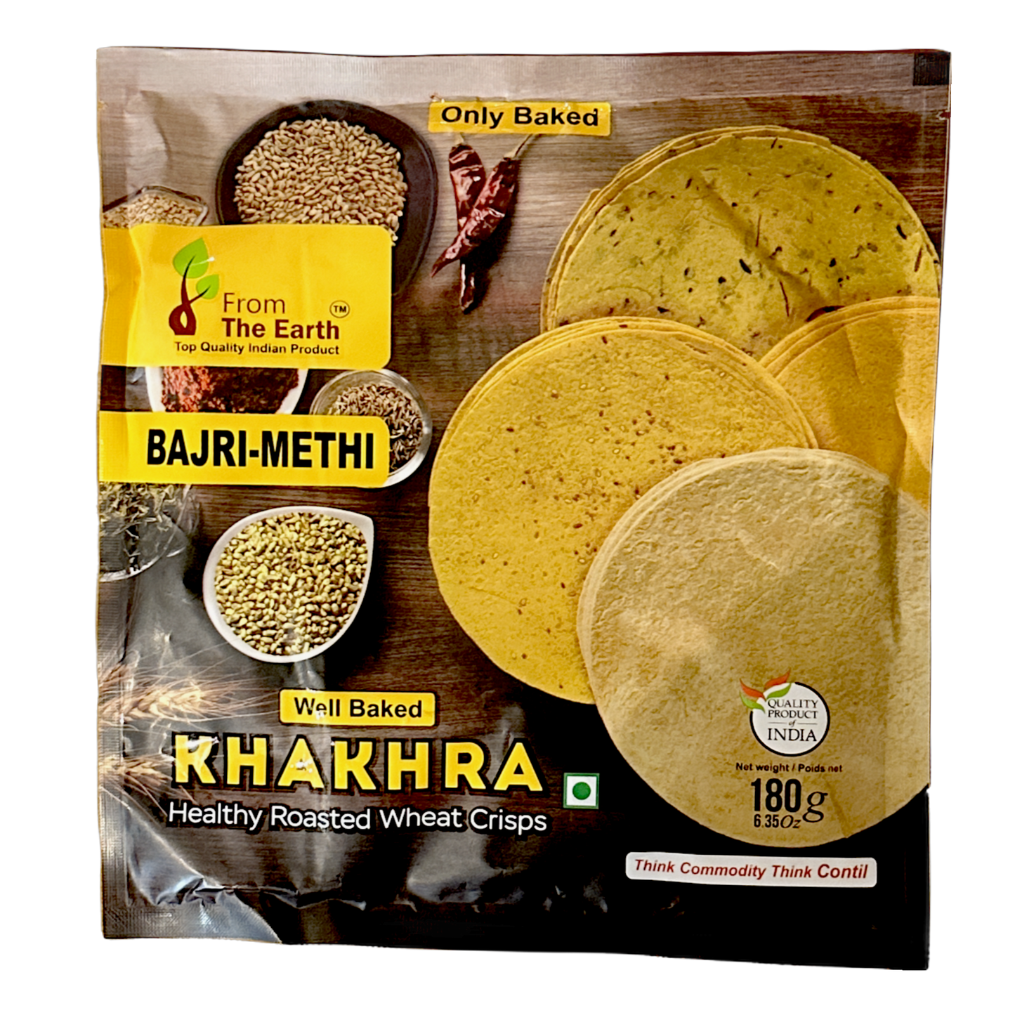 From The Earth Bajri-Methi Khakhra 180g