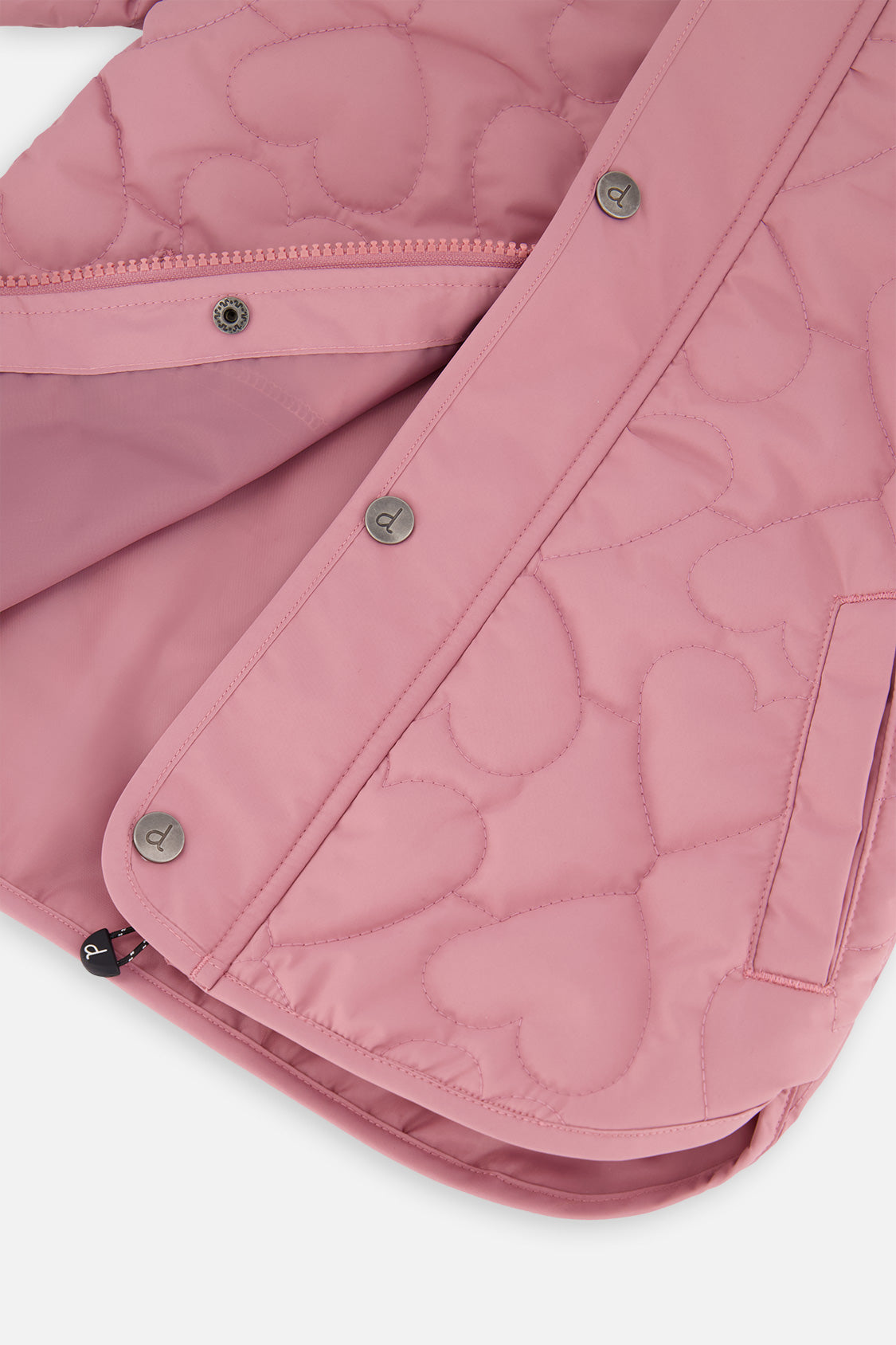 Quilted Raglan Sleeve Jacket Mauve Pink