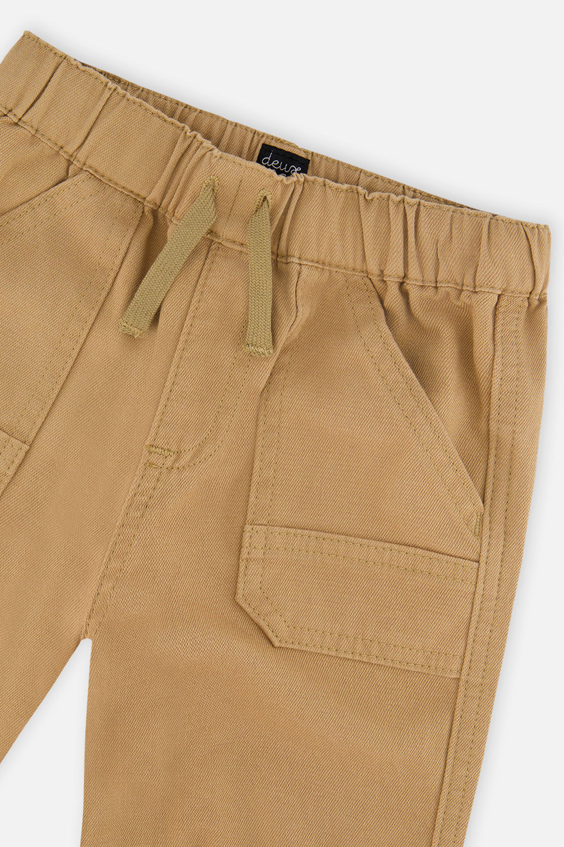 Stretch Canvas Jogger Pants Beige