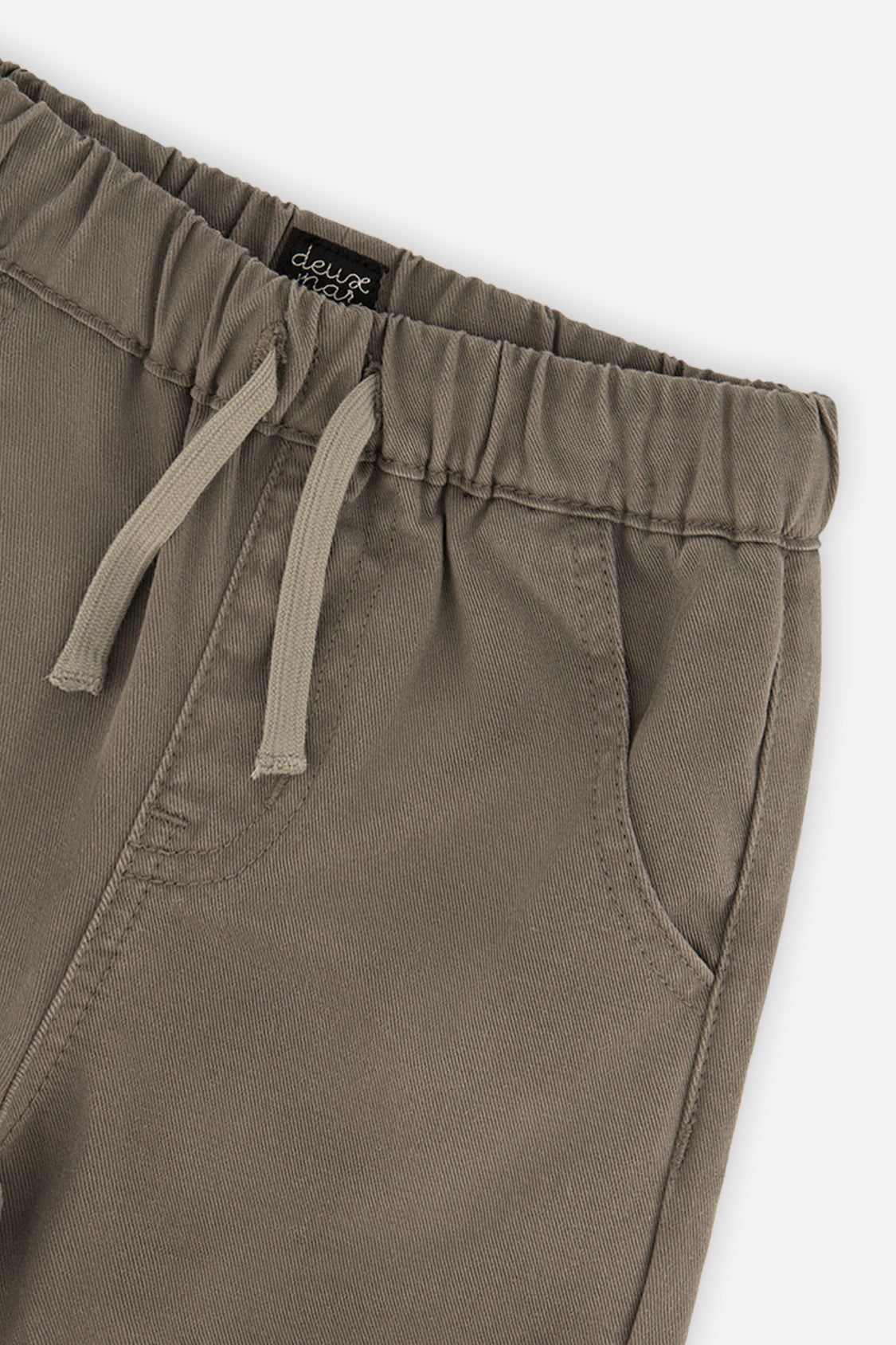 Twill Pants With Cargo Pockets Grey