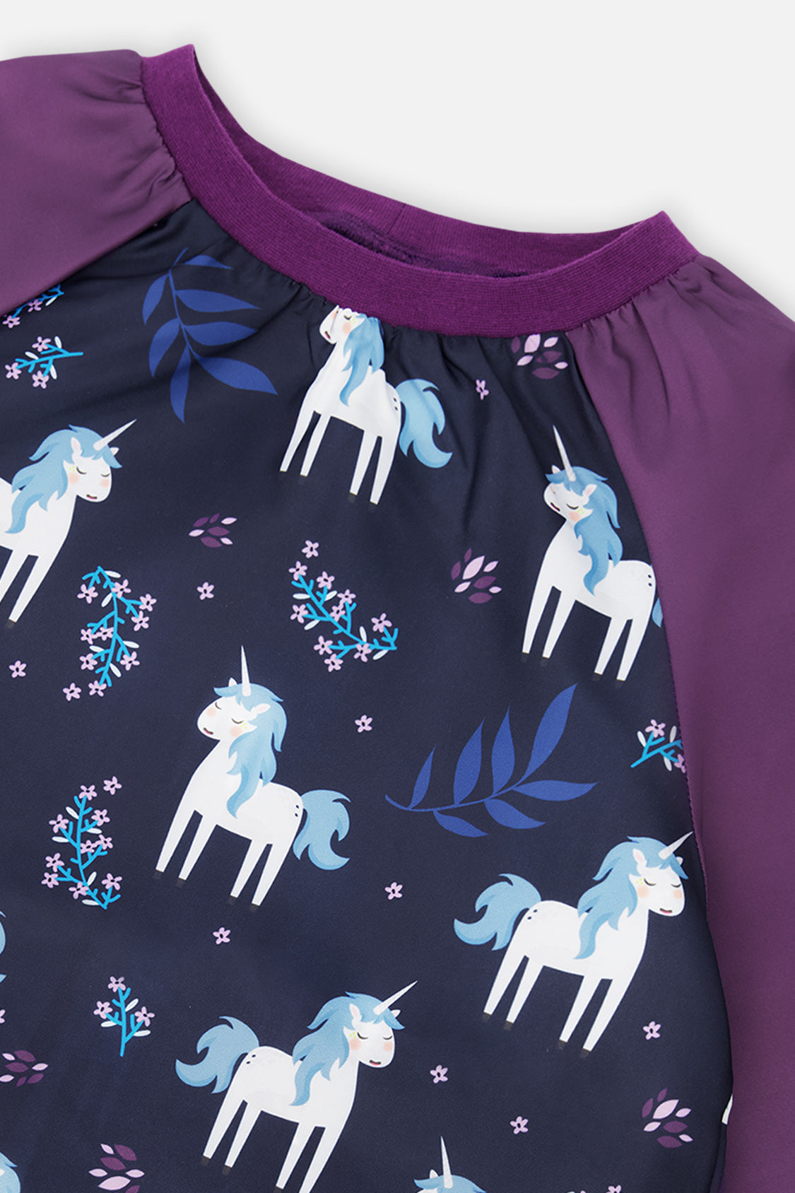 Apron Blue And Purple Unicorn Print