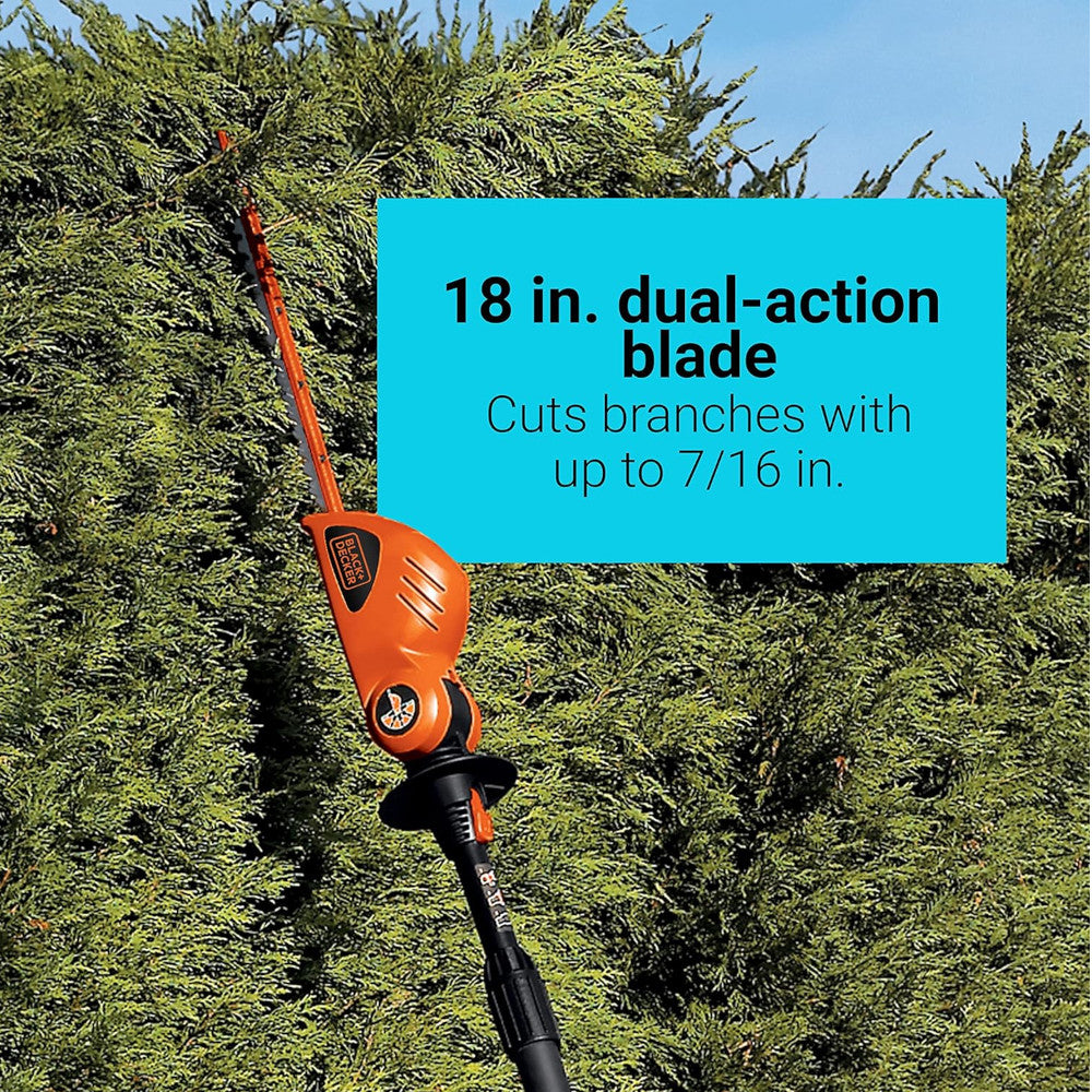 BLACK+DECKER LPHT120 20V Max Lithium Ion Pole Hedge Trimmer - Refurbished with Full Manufacturer Warranty