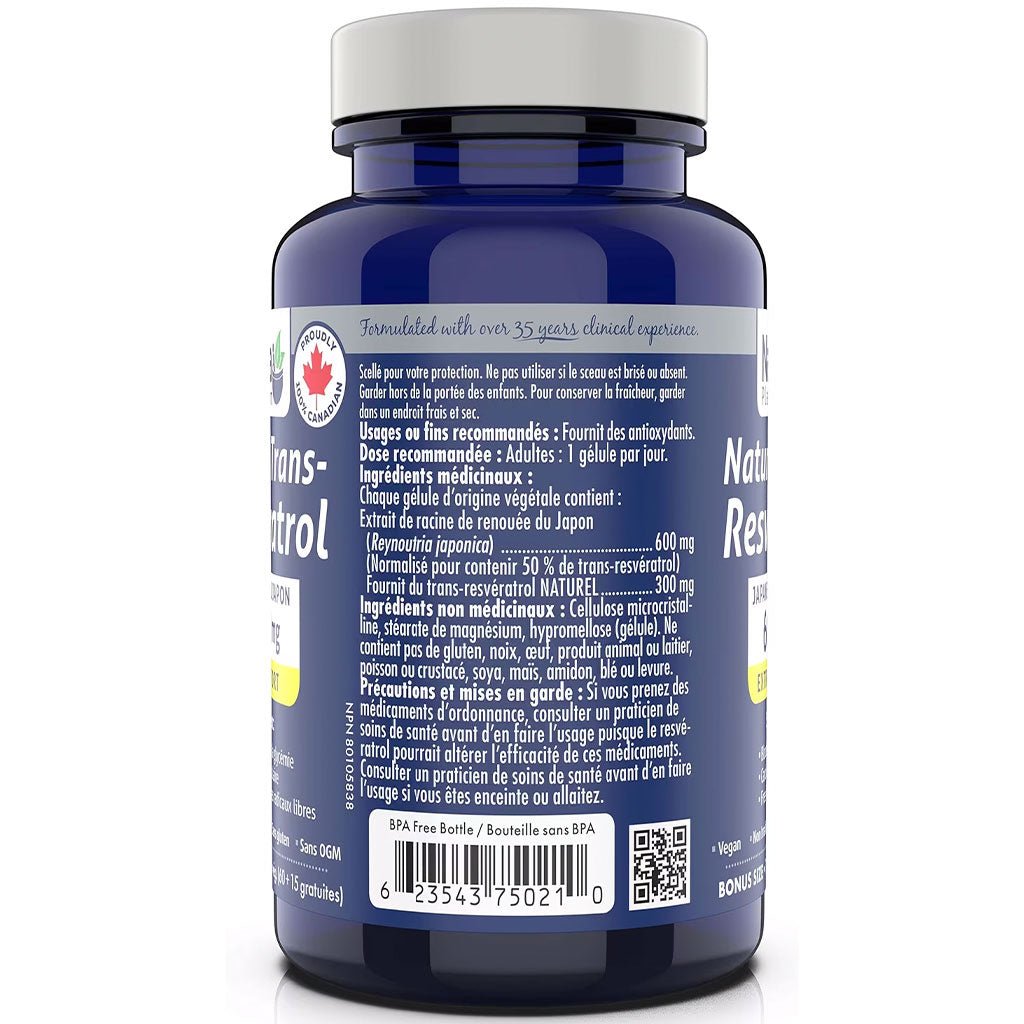 Naka Platinum TRANS-RESVERATROL (Anti-Aging), 75 VCaps