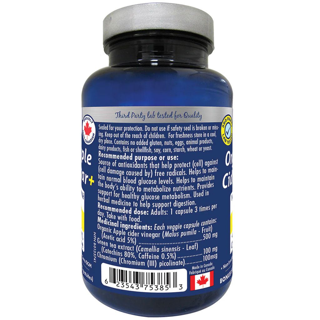 Naka Platinum ORGANIC APPLE CIDER VINEGAR, 120 VCaps