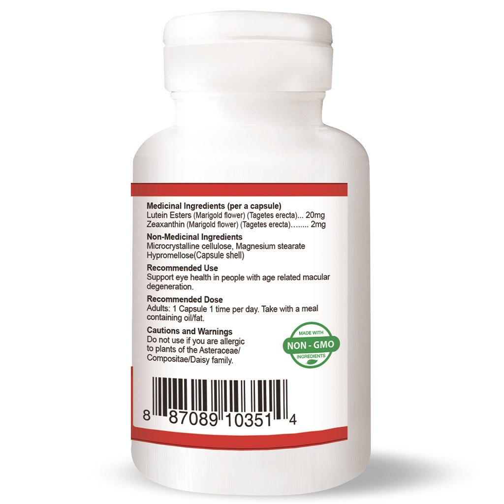 Nutridom LUTEIN 20 w/ ZEAXANTHIN, 60 VCaps