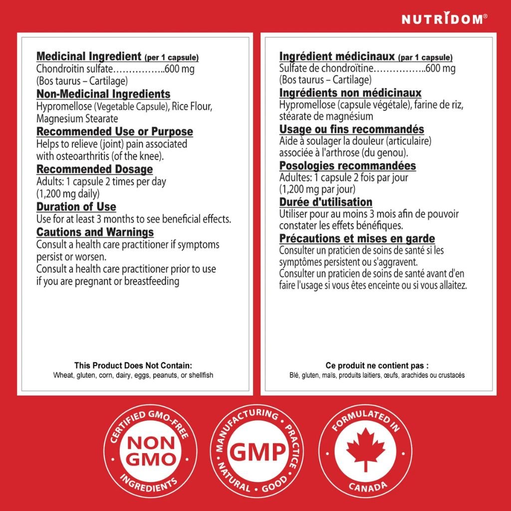 Nutridom CHONDROITIN 1200mg, 60 VCaps