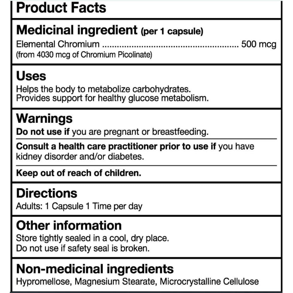 Nutridom CHROMIUM PICOLINATE, 150 VCaps