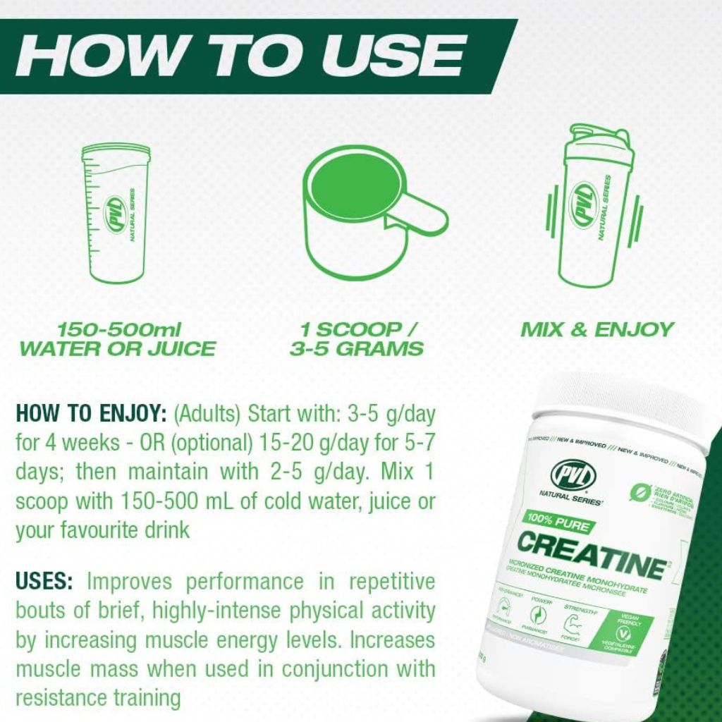 PVL 100% PURE CREATINE, 1000g