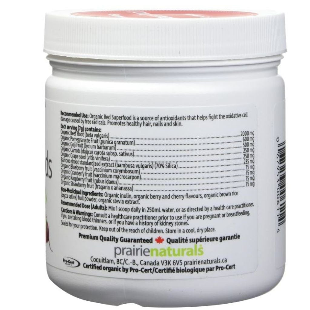 Prairie Naturals ORGANIC RED SUPERFOODS, 210g