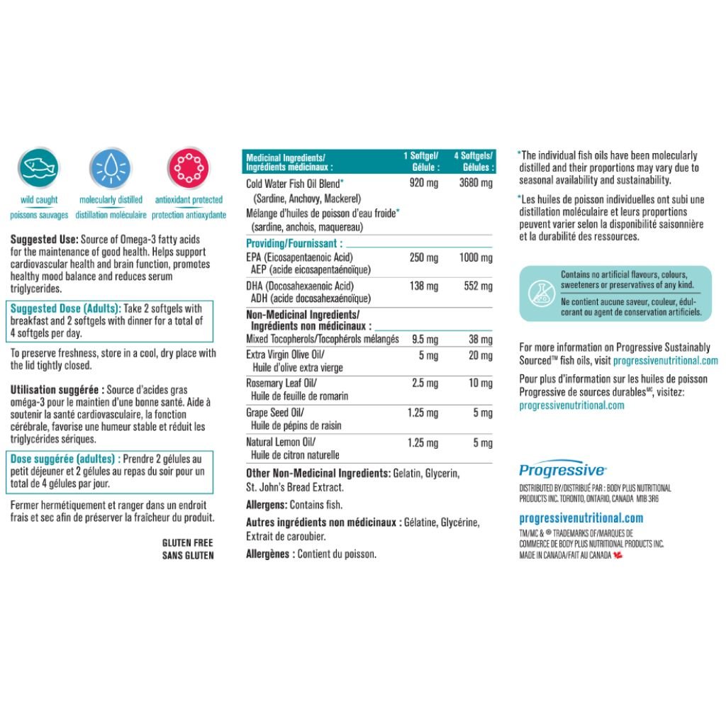 Progressive OMEGESSENTIAL FISH OIL, 120 Softgels