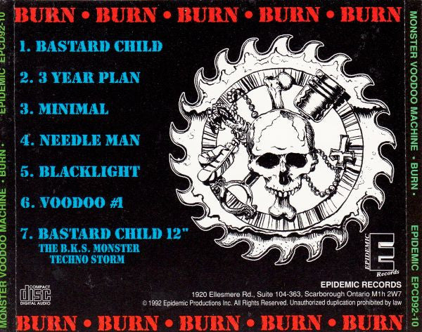 Monster Voodoo Machine / Burn - CD (Used)