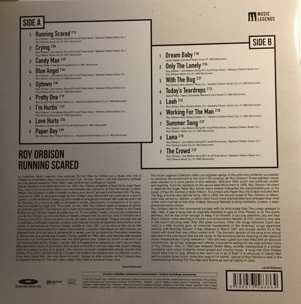 Roy Orbison / Running Scared - LP Used