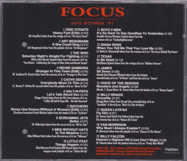 Various / Late October '91 PolyGram Compilation - CD Used (DISCOGS)