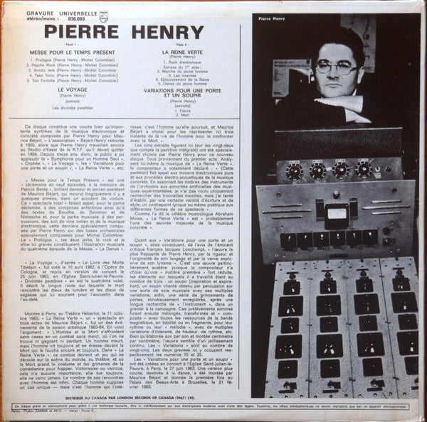 Pierre Henry & Michel Colombier Les Jerks Électroniques De La Messe Pour Le Temps Présent Et Musiques Concrètes Pour Maurice Béjart - LP USED